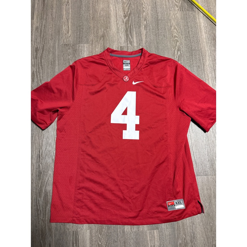 Nike Alabama Crimson Tide Football Jersey Mens XXL Red #4 NCAA Team Apparel
